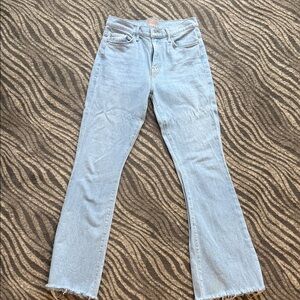 MOTHER Light Wash Flare Jeans